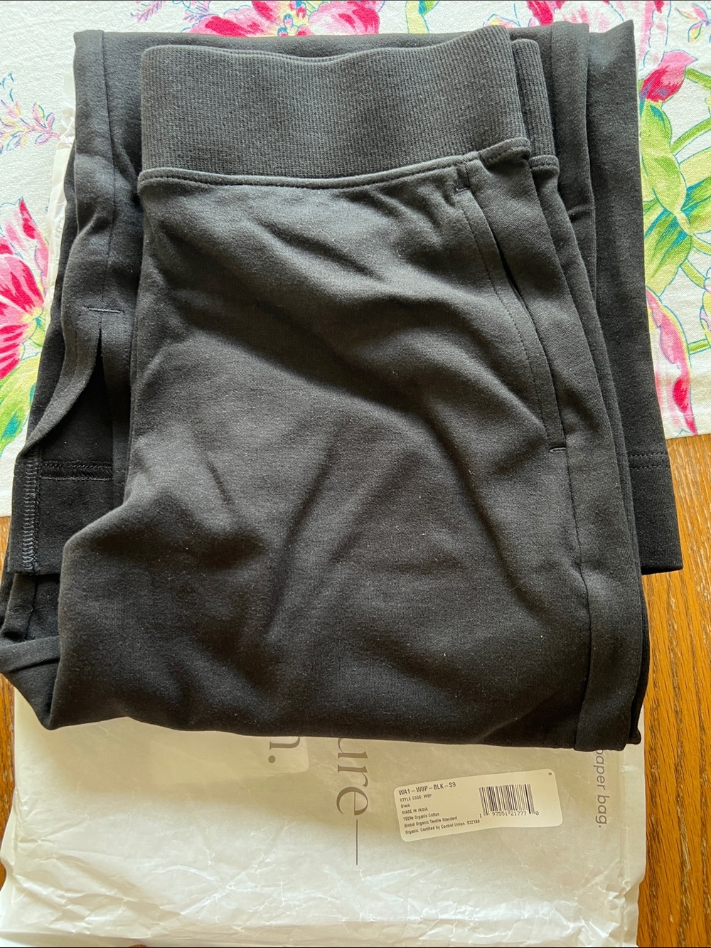 Pact Organic Airplane Wide Leg Pants Small Black 29" Inseam - Picture 6 of 7
